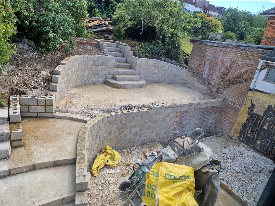 Block retaining walls & terracing